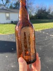 Pre-pro Schlitz Brewing Company Milwaukee Vintage Amber Beer Bottle Wis - Globe
