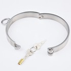 Stainless Steel Real Locking Neck Collar Bandage Slaver Choker Restraint