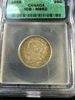 1858  Icg Graded Canadian     20 Cent  Ms-62  re-engraved 5  Not Noted On Holder 