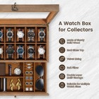 12 Slots Watch Box Solid Wood Jewelry Storage Display Case Wrist Watch Case Gift