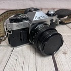 Canon Ae-1 Program 35mm Film Camera Fd 50mm F 1 8 Lens W  Strap Tested