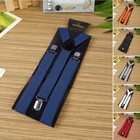 1pcs Mens Heavy Duty Suspenders Adjustable Clip On Work Braces 2  Wide