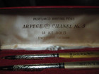 Perfumed Writing Pens Arpege Y Chanel No5 14 K Gold Ballpoint Set Vtg