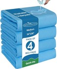 Bed Pads Washable Waterproof 34   X 36   Pack Of 4  Reusable Incontinence Und   