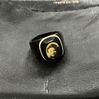 Vintage Bakelite 1930s   1940s Folk Art  prison Ring  Size 7 Women   s Size 