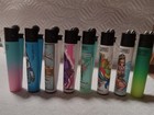 8 Assorted Design Refillable Clipper Lighters   8 