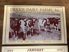 Vintage Driggs Dairy Farms Complete 1955 Advertising Calendar Inv-ae24