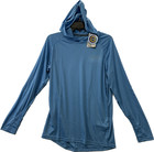Bayleaf Long Sleeve Pullover Hoodie Shirt Mens Size M Blue