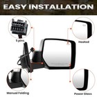 Right Passenger Side Mirror Compatible With Jeep Patriot 2007-2015 5 Pins Black