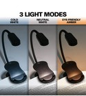 Led Reading Book Light W clip Flexible Usb Rechargeable Bed Travel Desk Laptop
