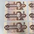 Lot Of 9 Vintage 1986 Canada  2 Two Dollar Bills - Birds Of Canada Series