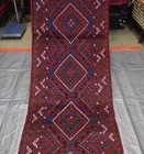 Antique Afghan Mushwani Runner Rug 2x9 Hand Knotted Wool Persian Style Hallway