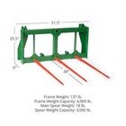 Titan Hd Hay Frame Attachment Fits John Deere Tractors  Three 39  Hay Spears