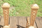 Antique Vintage Cast Iron Fancy Pair Of Fireplace Log Holder Andirons