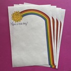 Vintage 80s 90s Sangamon Rainbow Sun Have A Nice Day Stationary Note Paper