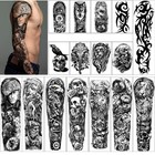 Extra Large Waterproof Temporary Tattoos - 8 Sheets Full   Half Arm Stickers