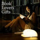 Book Lamp Book Lovers Gifts  Book Light 5 Colors Lights 1200mah  Foldable Paper