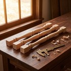 3 Pcs Small Pillars Of Staircase Balusters Wood