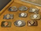 Mixed Assorted Vintage Belt  Buckle Lot Of 9  