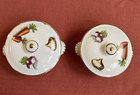 Guildcraft Oven-to-table Ware Two Covered Soup Bowls 24k Gold Trim 1950s Japan