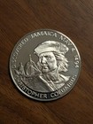 1975 Jamaica  10 Christopher Columbus Sterling Silver  925 Proof Coin 45mm