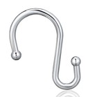 Elecharm Shower Curtain Hooks  Set Of 12 Rust Proof S 0 94 Inches  Chrome