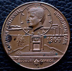 1964 Canadian Centennial Numismatic Park Sudbury Jfk Coin Monument Bronze Medal