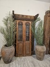 Vintage French Wooden Glass Door     Rustic Antique Style  Original Patina  1900s