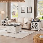 Joaxswe Farmhouse Coffee Table Set 2 - End Table   Coffee Table