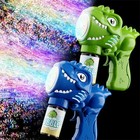 Dinosaur Bubble Gun Electric Bubble Machine Automatic Soap Blower Toy With Light