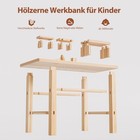 Kids Wooden Tool Bench Workbench Toy Set Tools Toddler Construction Playset 3 
