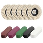 11 Pcs Wool Felt Polishing Disc   Polishing Compounds Set For Marble   4-1 2 