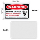  3pack Beware Of Dogs Sign Rust Freealuminum Warning Dog Signs 10x7inch 