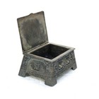 Arts   Crafts Roycroft School Hammered Brass And Pewter Silver Plated Box C1920