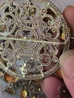 Vintage Norwegian Sterling Silver Solje Large Wedding Brooch Pin 