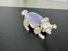 Vintage Florenza French Poodle Dog Bobble Head Pin Blue Cushion