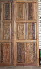Vintage Carved Door Entry Door Floral Reclaimed Wood Sliding Barn Door 96x36