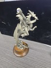 Vtg 1987 Perth Pewter Dragon With Wizard Rider Statue James Lane Casey S Series