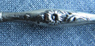 Victorian  Very Ornate Sterling Silver   Wood Glove Darner With A Floral Design