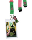 Wicked Brakeaway Lanyard Elphaba Glinda Badge Id Holder With 1 1 2  Rubber Charm