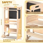 Toddler Kitchen Step Stool  Adjustable Height Learning Standing Tower With Bl   