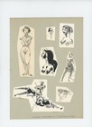 Original Sketch Art Listed Artist R Chitwood Randolph Risque Mid Century Cartoon