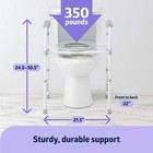 3in1 Adult Toilet Seat Potty Chair Folding Commode Bedside Portable Gray 350 Lbs