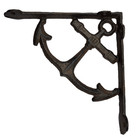 2 Ship Anchor Shelf Brackets Brace Rustic Cast Iron Nautical Ocean Decor