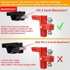 Red Adjustable Trailer Hitch 2  Receiver 8  Drop Towing Hitch Dual Ball Mount