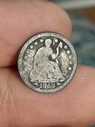 1853- P Seated Liberty Half Dime- With Arrows  2