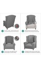 Yemyhom 1 Piece Stretch Wingback Chair Cover Wing Chair Cover Armchair Slipcover