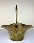 Antique Early 1900 s Imperial Russian Solid Hammered Brass Basket 9 5  Cottage