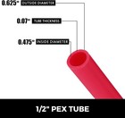 1 2  Pex-b Tubing 500ft Red Evoh O2 Barrier Pipe Radiant Floor Heating Coil