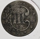 1853 Silver  750 Three Cent Coin - Trime - 3c - Us Silver Coin - Free Shipping 1